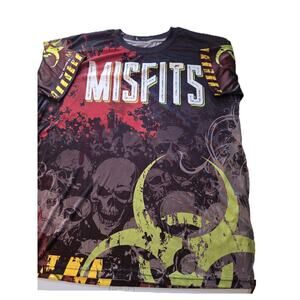 Berserk Misfits Shirt Mens Large Skulls Neon Colors Augnasty 11‎